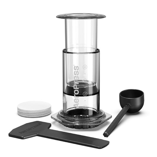 AeroPress Coffee Maker - Clear & Farbig inkl. 100 Papierfilter