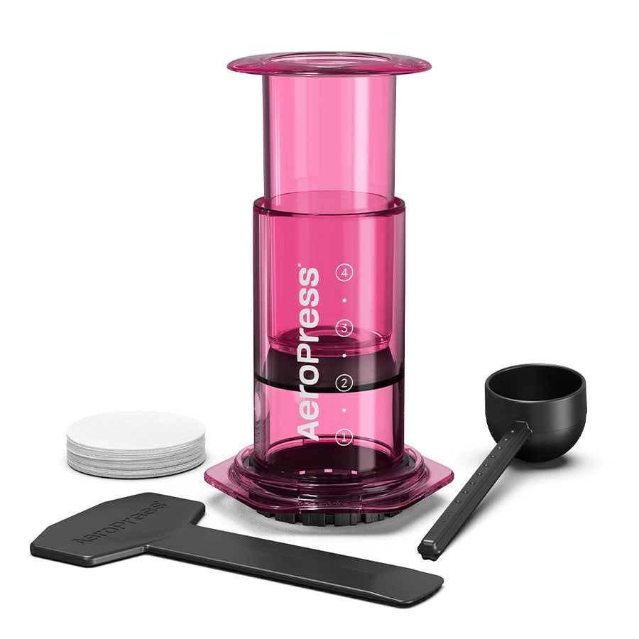 AeroPress Coffee Maker - Clear & Farbig inkl. 100 Papierfilter