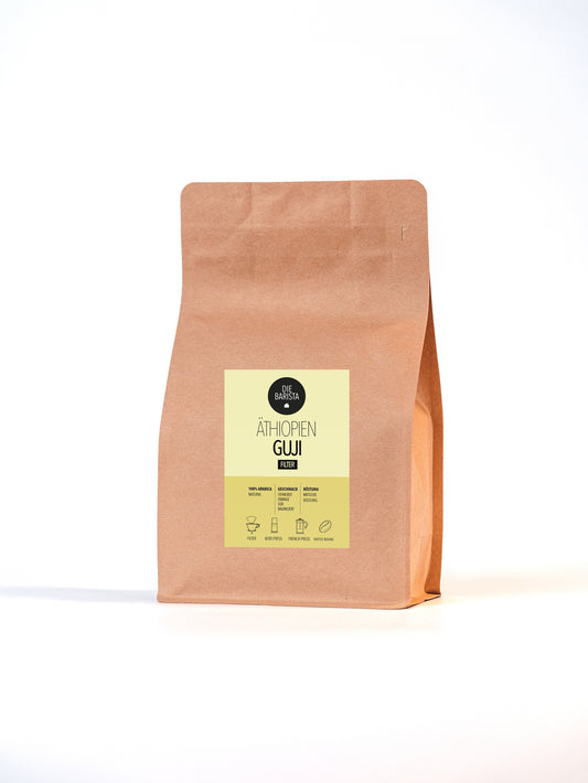 Verpackung von Äthiopien Guji Filterkaffee Kaffeebohnen