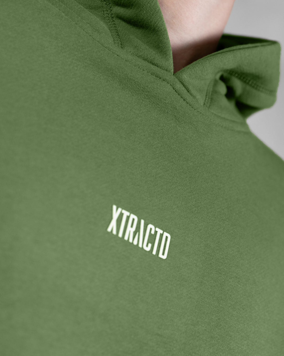XTRACTD Hoodie Rebellion – Coffee Leaf – Detailansicht des Produkts