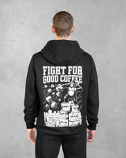 XTRACTD Hoodie Urban Ape in Espresso Black – Rückenprint mit Urban Ape Illustration