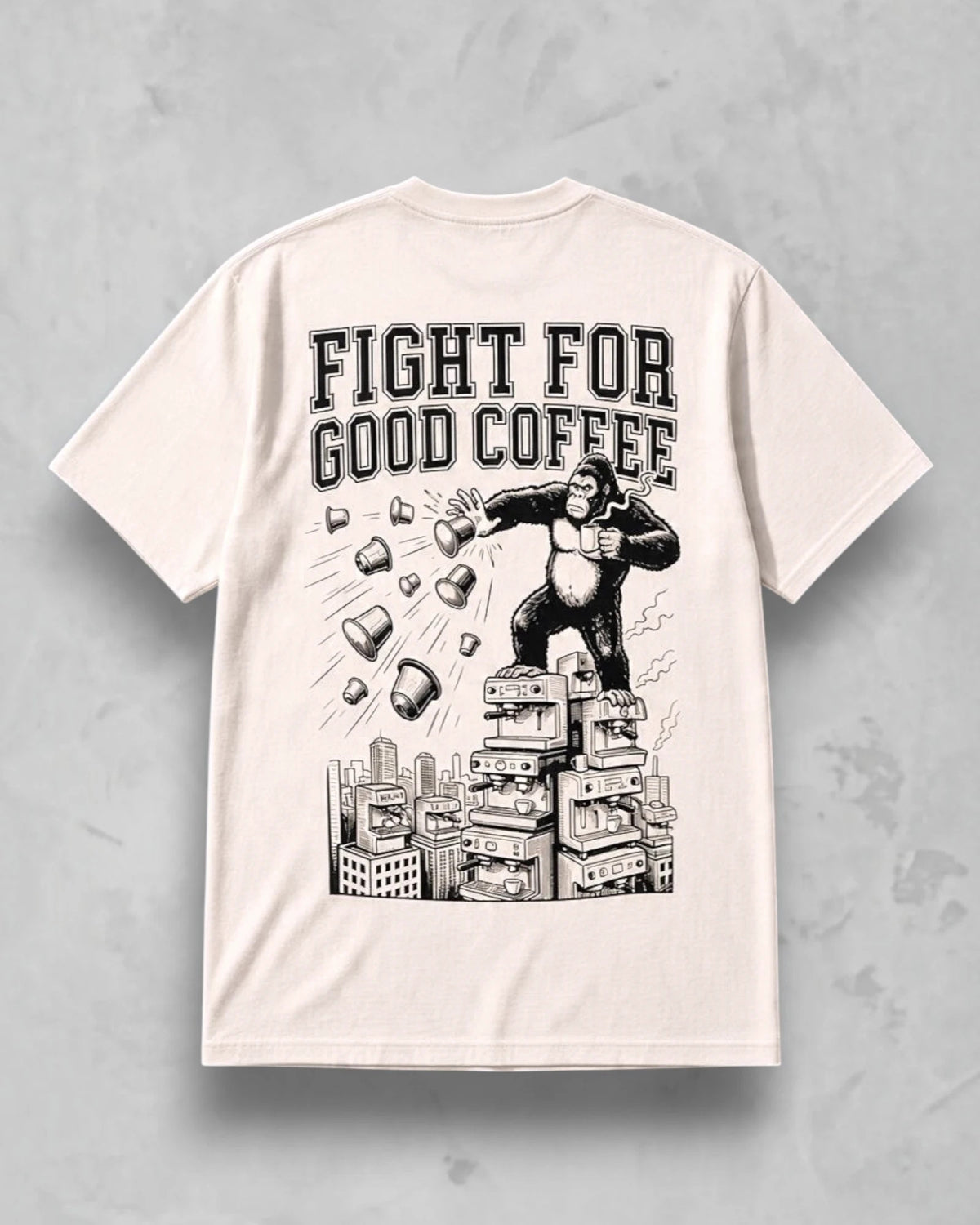XTRACTD T-Shirt Urban Ape – Oat Milk – Detailansicht des Produkts
